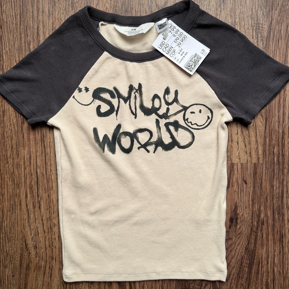 Girls H&M SmileyWorld Shirt Size 8/10 NWT